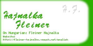 hajnalka fleiner business card